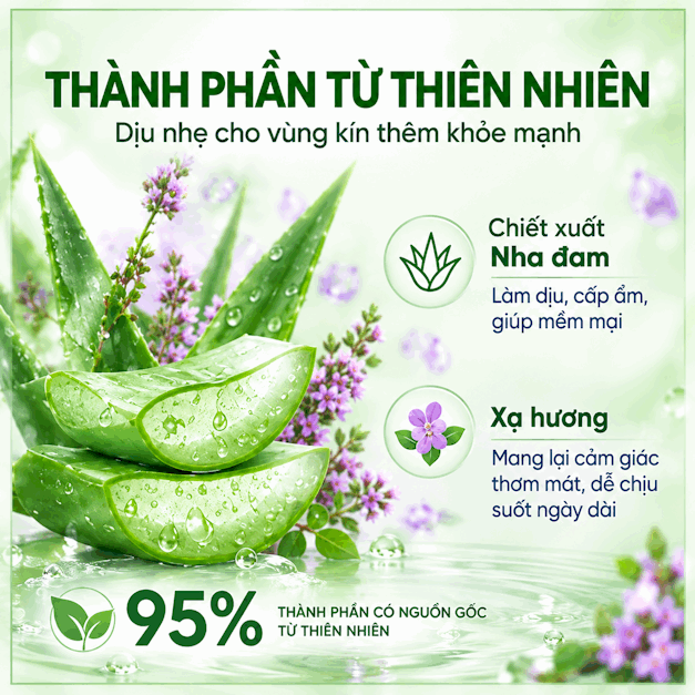 Dung dịch vệ sinh MANTOVANI - REFRESHING PH 4 – chiết xuất từ cây lô hội và cỏ xạ hương