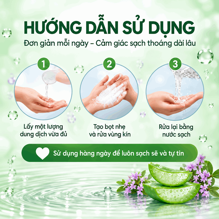 Dung dịch vệ sinh MANTOVANI - REFRESHING PH 4 – chiết xuất từ cây lô hội và cỏ xạ hương