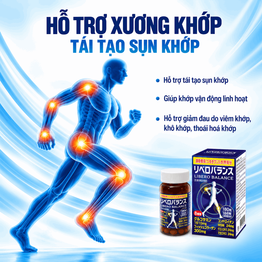 Bổ khớp Nhật Libero Balance , nhập khẩu Nhật Bản, hộp 180 viên.