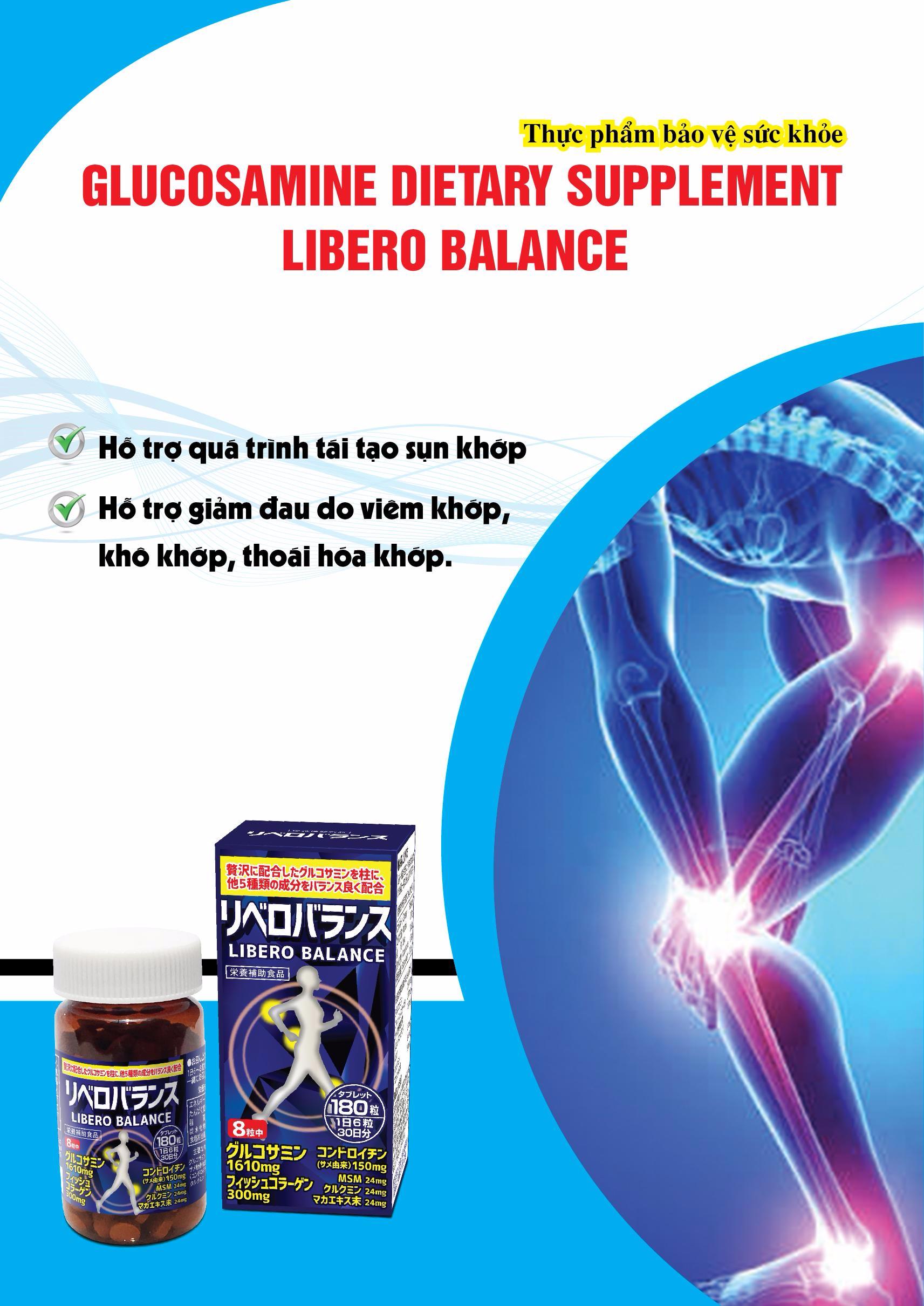 Bổ khớp Nhật Libero Balance , nhập khẩu Nhật Bản, hộp 180 viên.