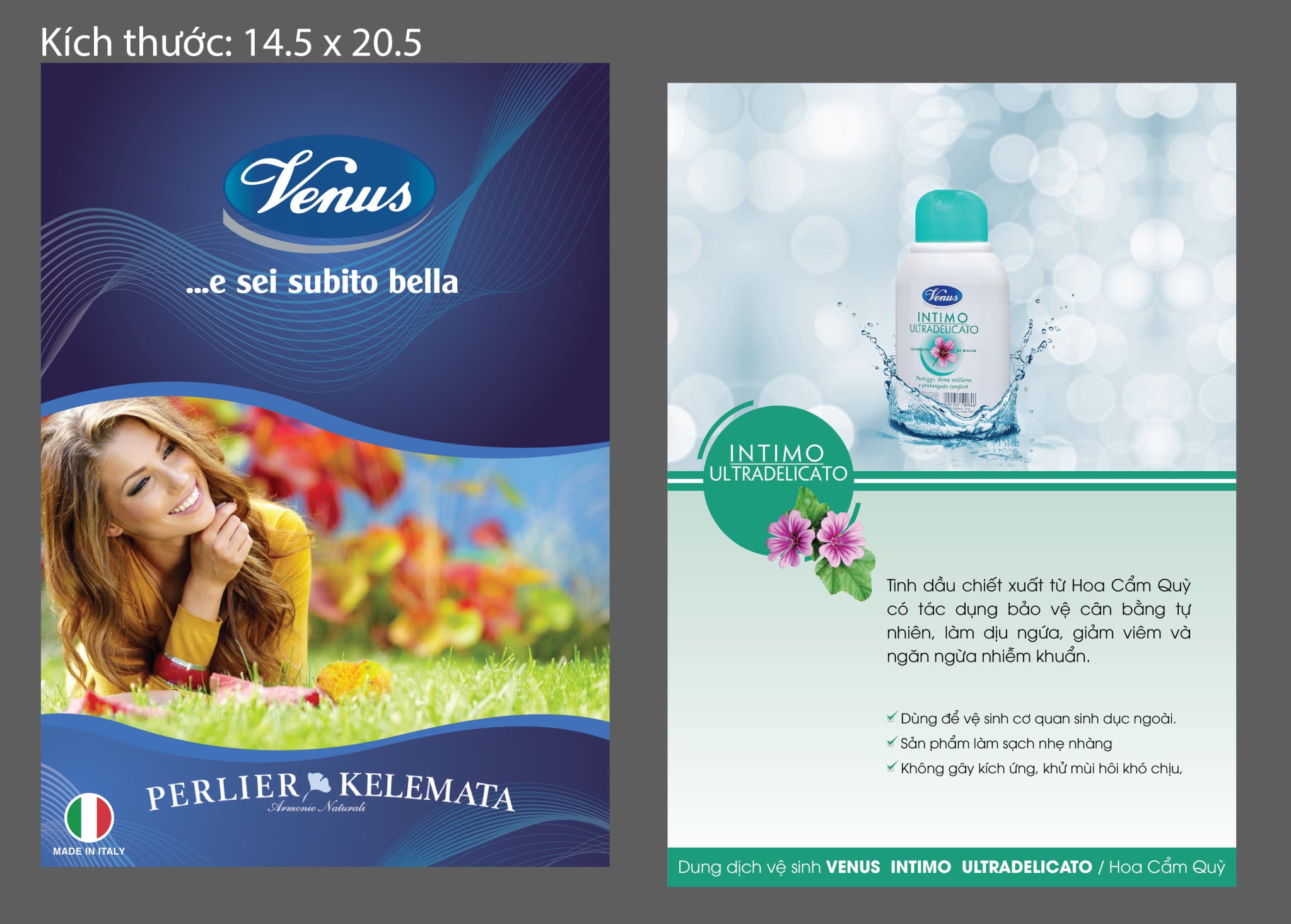 Dung dịch vệ sinh Venus Intimo Ultra Delicato hoa Cẩm Quỳ, nhập khẩu ITALIA, hộp 200ML