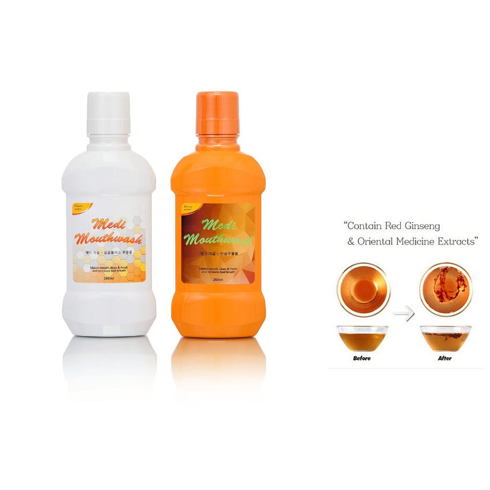 Nước súc miệng Medi Mouthwash Ginseng vị nhân sâm 260ml- Made in Korea - DALITEK VIỆT NAM